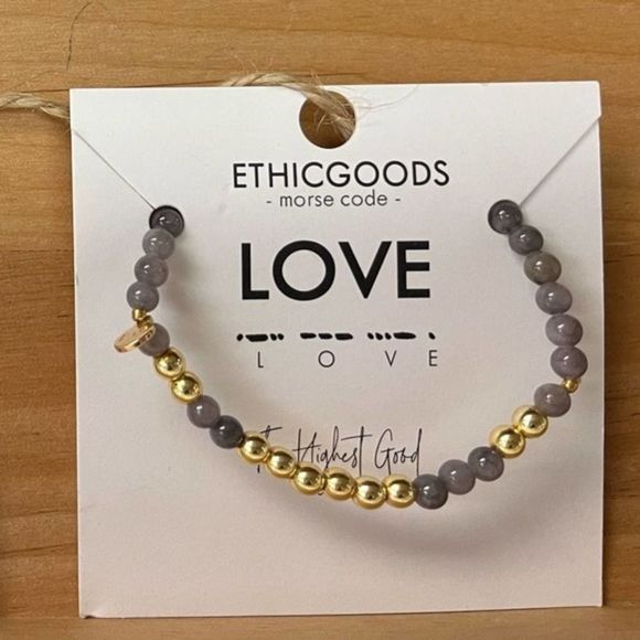 LOVE- Morse Code Bracelet - Picture 1 of 4